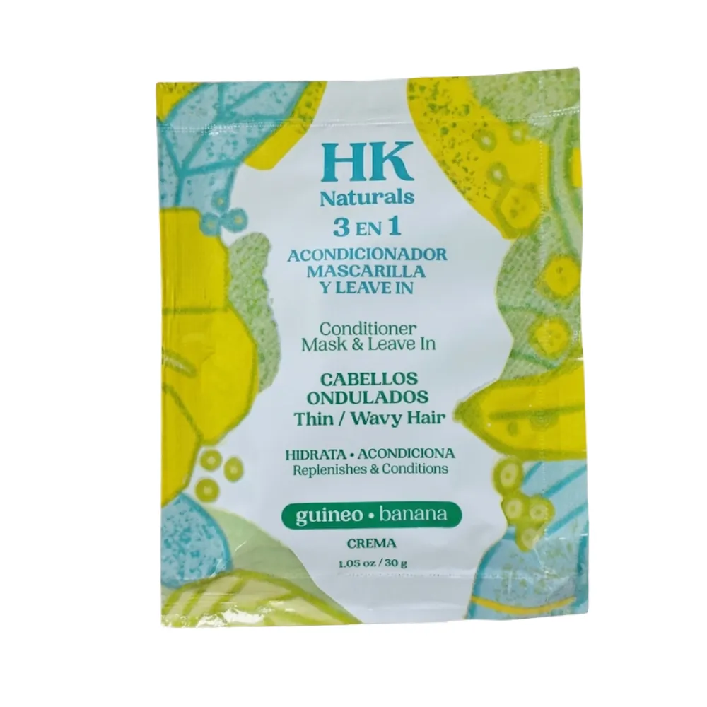 Muestra HK Naturals 3 en 1 Mascarilla Acondicionador Leave-In 31ml Muestra HK Naturals 3 en 1 Mascarilla Acondicionador Leave-In 31ml
